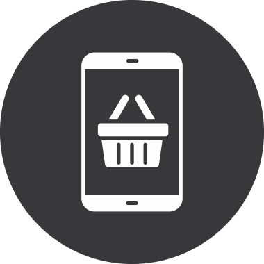 Alışveriş Sepeti simgesini, basit vektör çizim