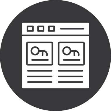 Web tarayıcı simgesi vektör illüstrasyonu