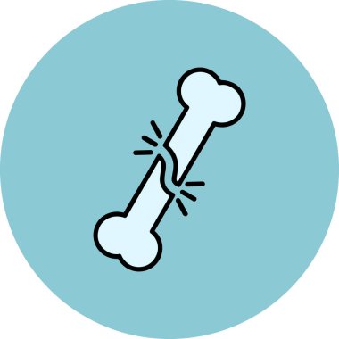 Kemik simgesi vektör illüstrasyonu