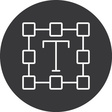 Bağlantı vektör satırı simgesi