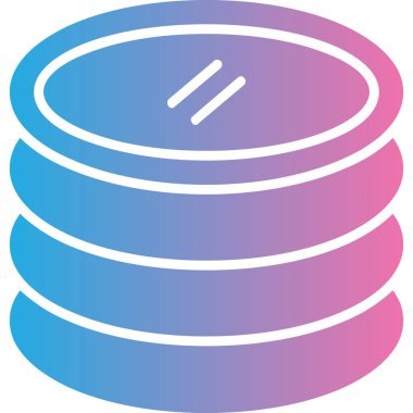 veritabanı. Web simgesi basit illüstrasyon