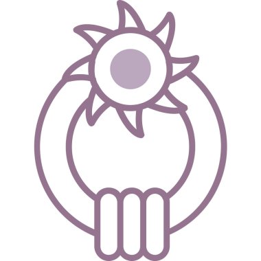 Beyaz arkaplan üzerinde bir çiçek, illüstrasyon, vektör tutan el.