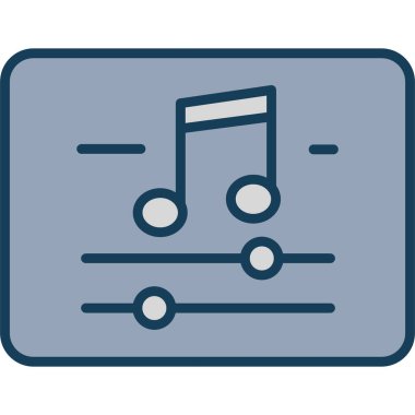 ses müzik simgesi doldurulmuş ana hatlar biçiminde