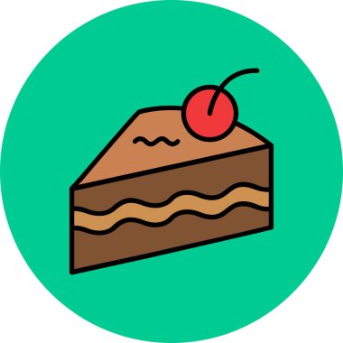 kek ikonu vektör illüstrasyonu