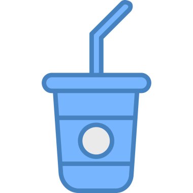 Gazoz. Web simgesi basit illüstrasyon