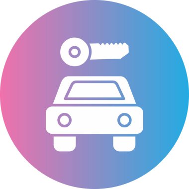 Araba tamiri. Web simgesi basit illüstrasyon