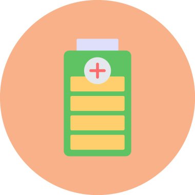 Pil. Web simgesi basit illüstrasyon