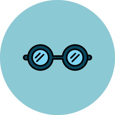 Gözlük. Web simgesi vektör illüstrasyonu