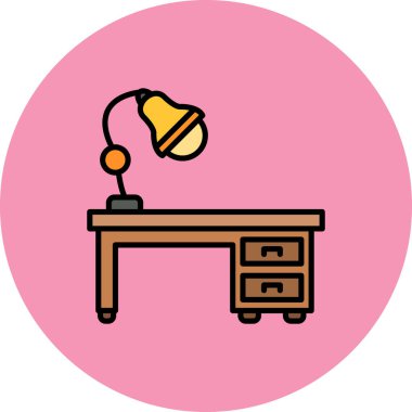 Resepsiyon lambası simgesi. Vektör çizim