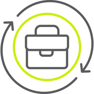 iş durumu simgesi, vektör illüstrasyonu