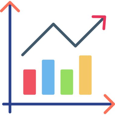 çubuk çizelgesi vektör illüstrasyonu