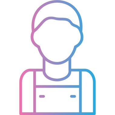 Beyaz üniformalı bir kadının vektör çizimi