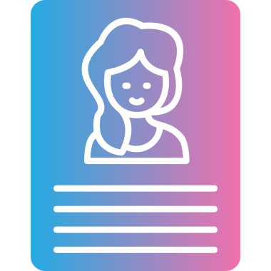 Kadın yüz simgesinin vektör illüstrasyonu