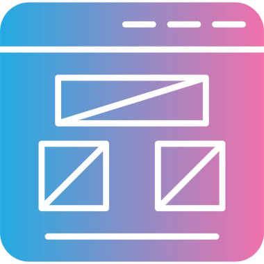 tarayıcı pencere simgesi, vektör illüstrasyonu