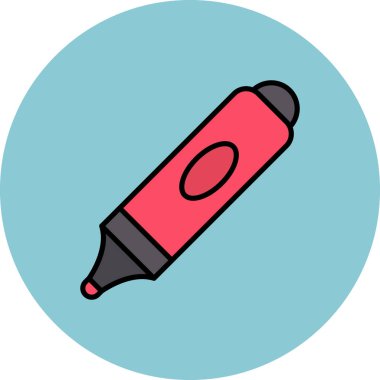 Bir kalem simgesinin vektör illüstrasyonu