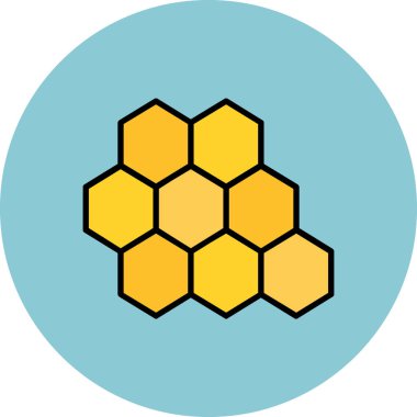 Bal peteği. Web simgesi basit illüstrasyon