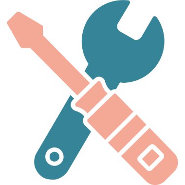 İngiliz anahtarı. Web simgesi vektör illüstrasyonu