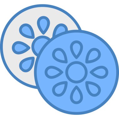 Kişisel mavi ve beyaz yuvarlağın çizimi