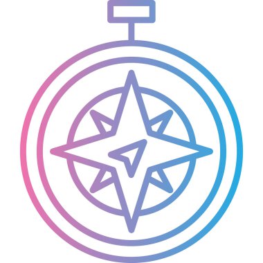 Pusula. Web simgesi basit illüstrasyon