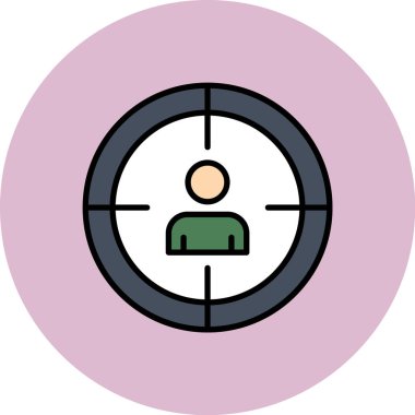 hedef simge vektör illüstrasyonu