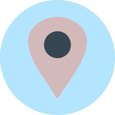 gps konum simgesi düz biçimli