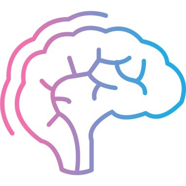 beyin ikonu vektör illüstrasyonu