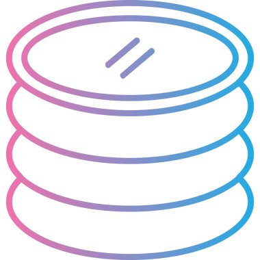 veri depolama. Web simgesi basit illüstrasyon