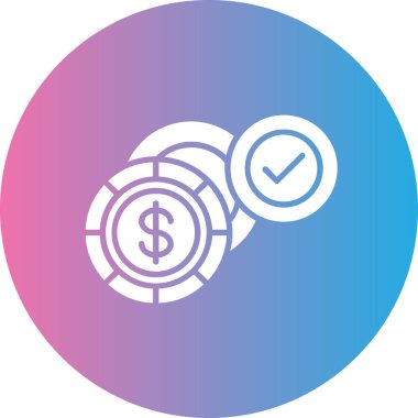 Sikke vektör simgesi modern basit vektör illüstrasyonu