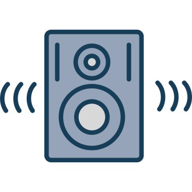 hoparlör simgesi tasarımı, vektör illüstrasyonu