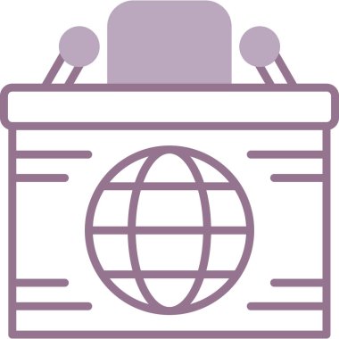 Radyo. Web simgesi basit illüstrasyon