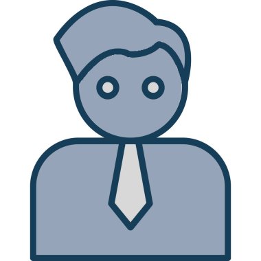 İş adamı. Web simgesi basit illüstrasyon