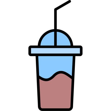 İçecek. Web simgesi basit illüstrasyon