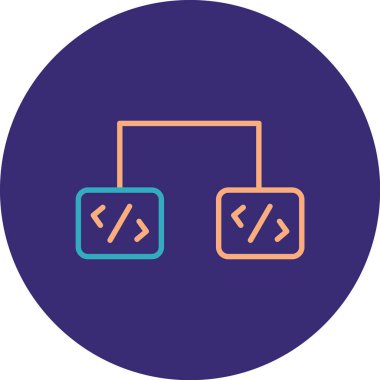 Simge vektör illüstrasyonu kodlanıyor