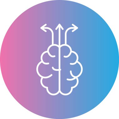 beyin modern ikon vektör illüstrasyonu