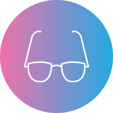 Yuvarlak renkli gözlük takan bir adamın vektör çizimi