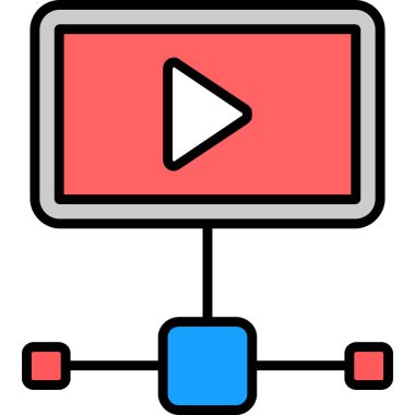 video simgesi, vektör illüstrasyonu