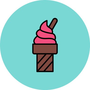 dondurma ikonu vektör illüstrasyon tasarımı