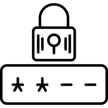 Parola simgesini ana hat biçiminde kilitle