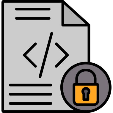 Doldurulmuş kod kodlama simgesi - ana hat biçimi