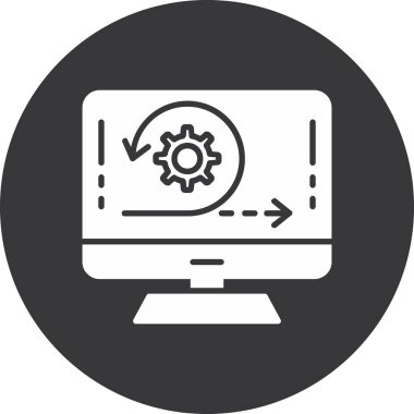 Web geliştirme simgesi vektör illüstrasyonu