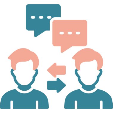 iş insanları tartışma simgesi