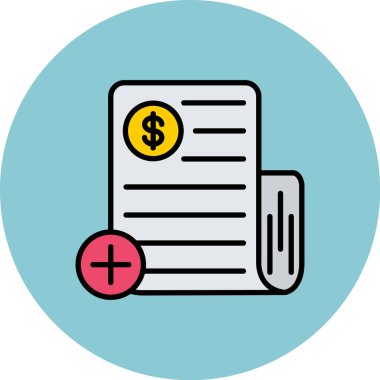 Bill vektör simgesi modern basit vektör illüstrasyonu