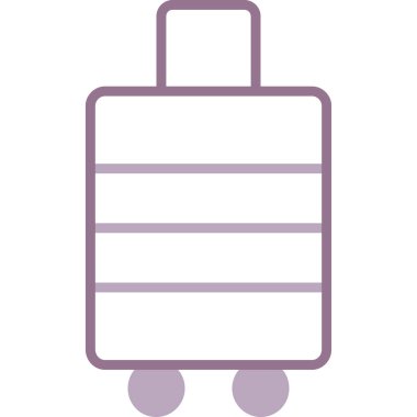 seyahat valiz simgesi, vektör illüstrasyonu