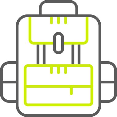 Sırt çantası simge vektör çizim