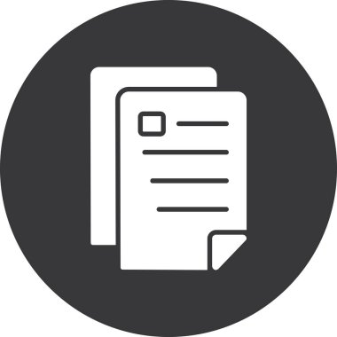 Belge. Web simgesi basit illüstrasyon