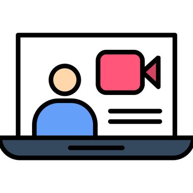 Çevrimiçi sohbet. Web simgesi basit illüstrasyon