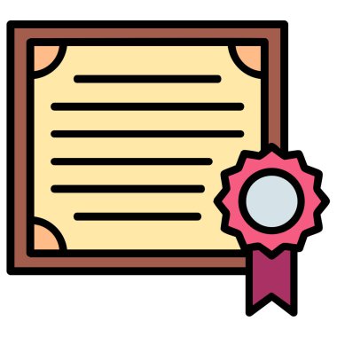 belge simgesi, vektör çizimi