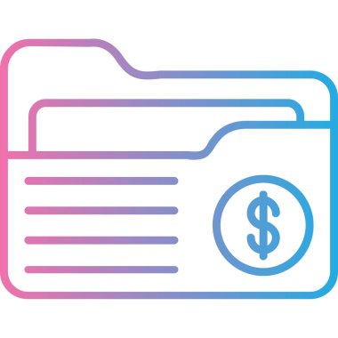 para vektörü ince çizgi simgesi