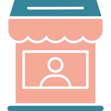 Elinde alışveriş sepeti olan bir kadının vektör çizimi