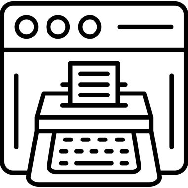 Yazıcı web simge vektör çizim